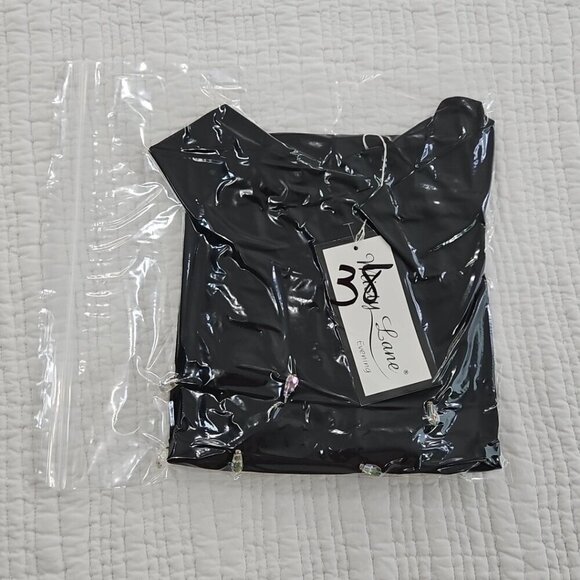 Misty Lane Evening Top Women's Size 12 NWT Teardrop Rhinestones Black Sleeveless - Picture 10 of 10